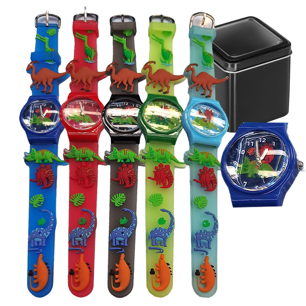 Ρολόι Χειρός Δεινόσαυρος σε Μεταλλικό Κουτί