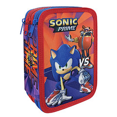 Κασετίνα Γεμάτη Τριπλή Sonic 19,5x12,5x7cm