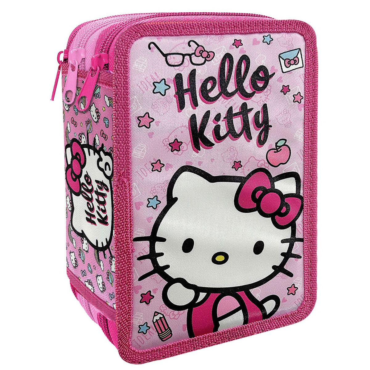 Κασετίνα Γεμάτη Τριπλή Hello Kitty 19,5x12,5x7cm