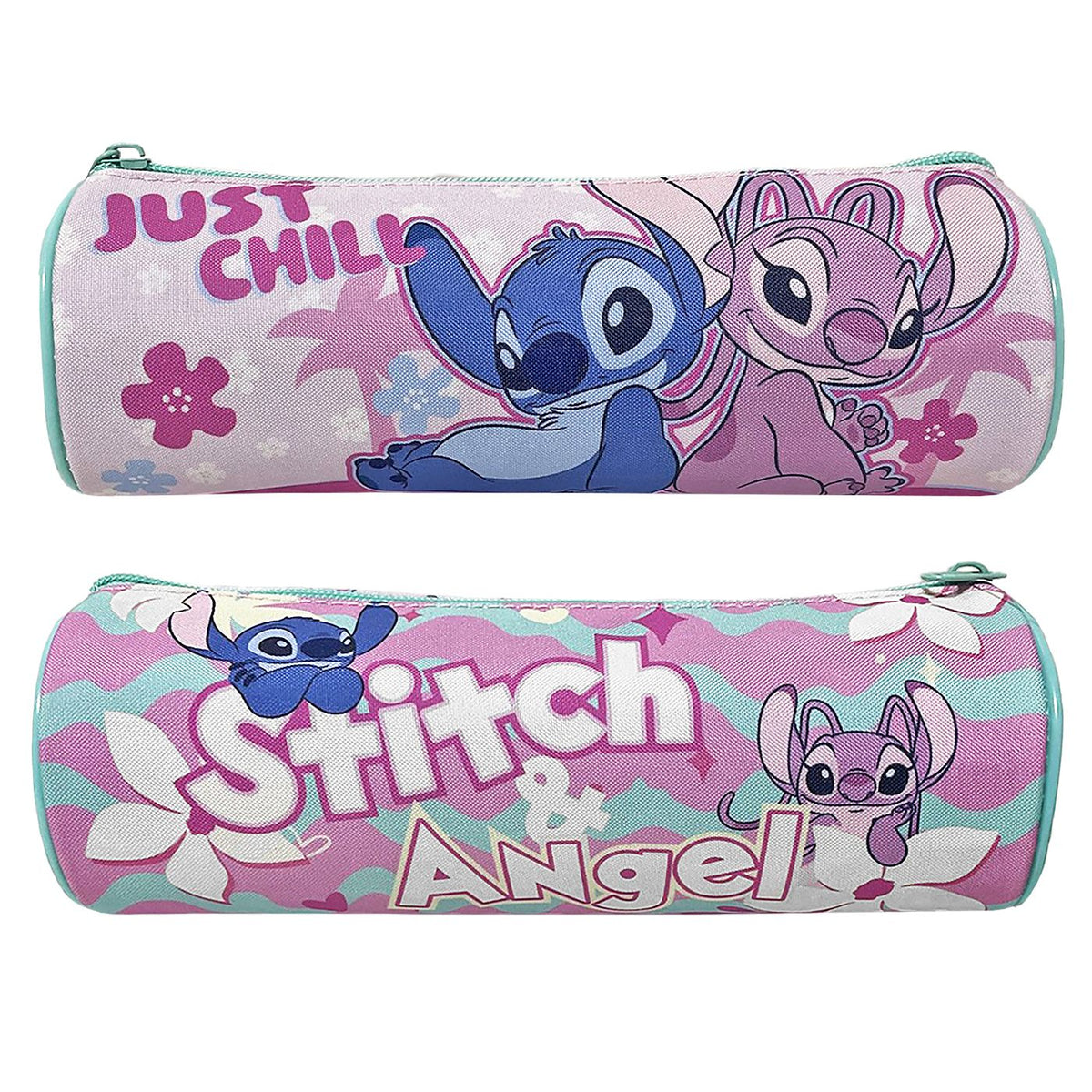 Κασετίνα Βαρελάκι Stitch Girl 23x8cm
