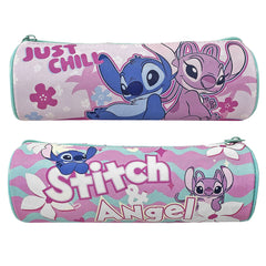 Κασετίνα Βαρελάκι Stitch Girl 23x8cm