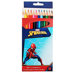 Ξυλομπογιές σετ=12 Χρώματα Spiderman