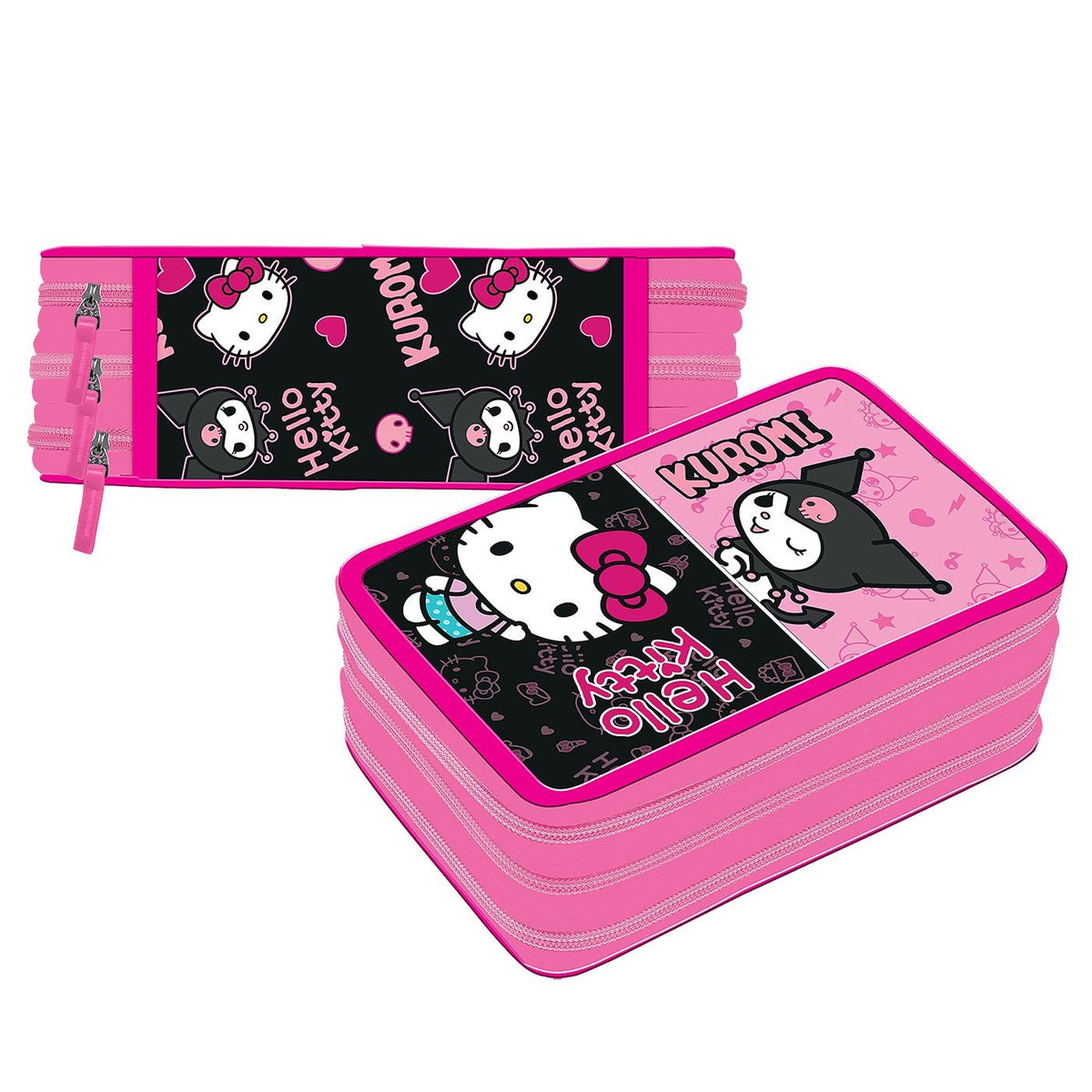Κασετίνα Γεμάτη Τριπλή Hello Kitty 19,5x12,5x7cm